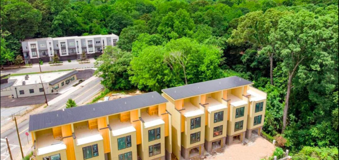 Near East Atlanta Village, row of fourlevel townhomes has risen